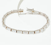 Diamonique x Jen Coffey Baguette Tennis Bracelet Sterling Silver, 6-3/4